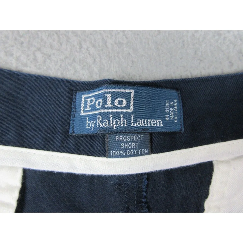 VTG Polo Ralph Lauren Shorts Mens 31 Blue Cotton Prospect Chino 10 Inseam Casual